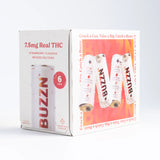 BUZZN Infused Seltzer Strawberry 7.5mg THC 6 Pack